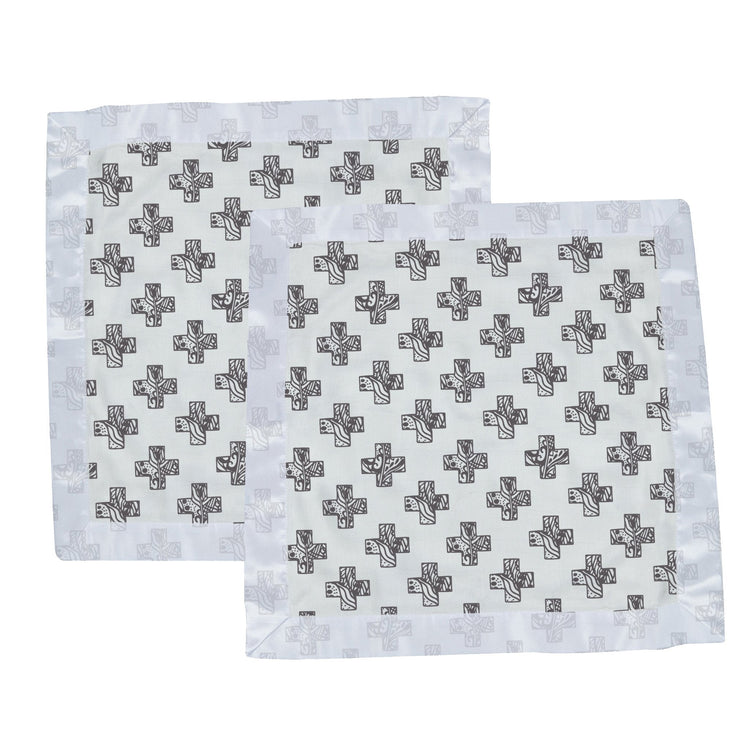 Nordic Stamp Bamboo Muslin Blankie 2 Pack