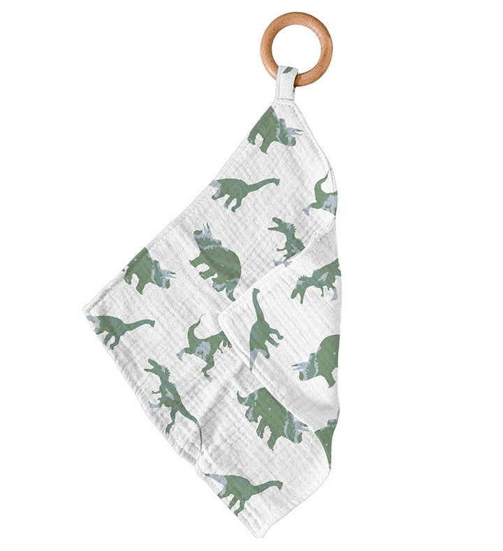 Granite Green Dinosaurs Cotton Teether