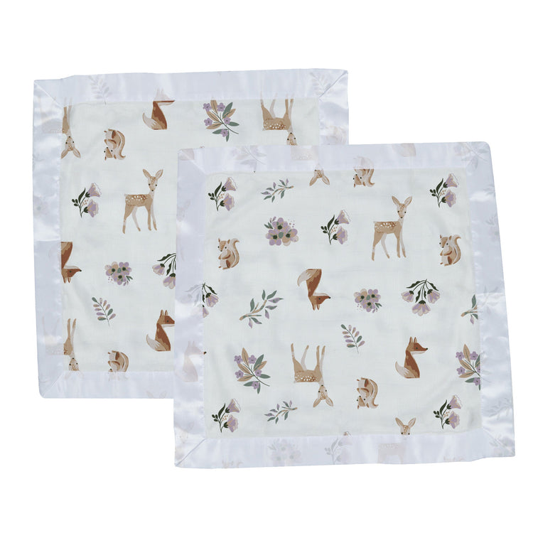 Sierra Fox and Deer Cotton Muslin Blankie 2 Pack