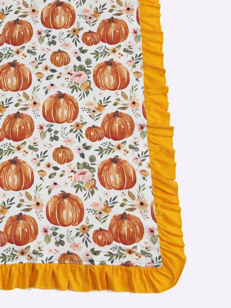 Watercolor Pumpkin Blanket
