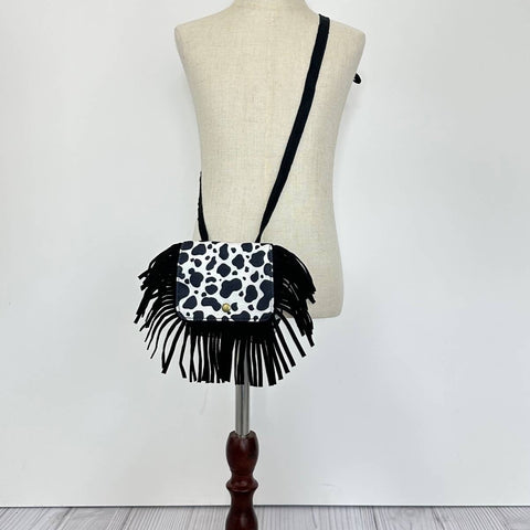 Cow Fringe Purse
