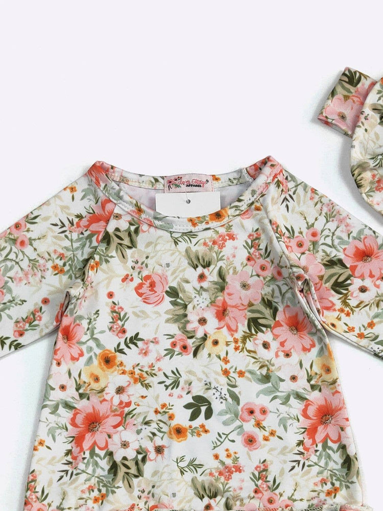 Peach Antique Baby Gown