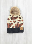 Cowhide Girls Beanie Hat