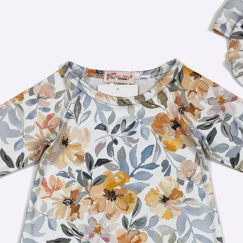 Canary Blooms Baby Gown