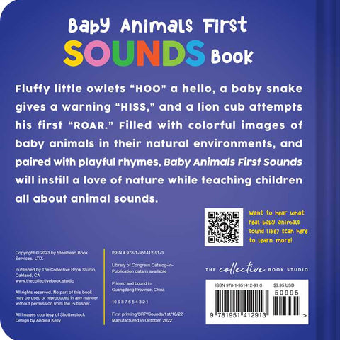 Baby Animals First Series by The Collective Book Studio – Discover Animal Sounds & Early Learning Fun