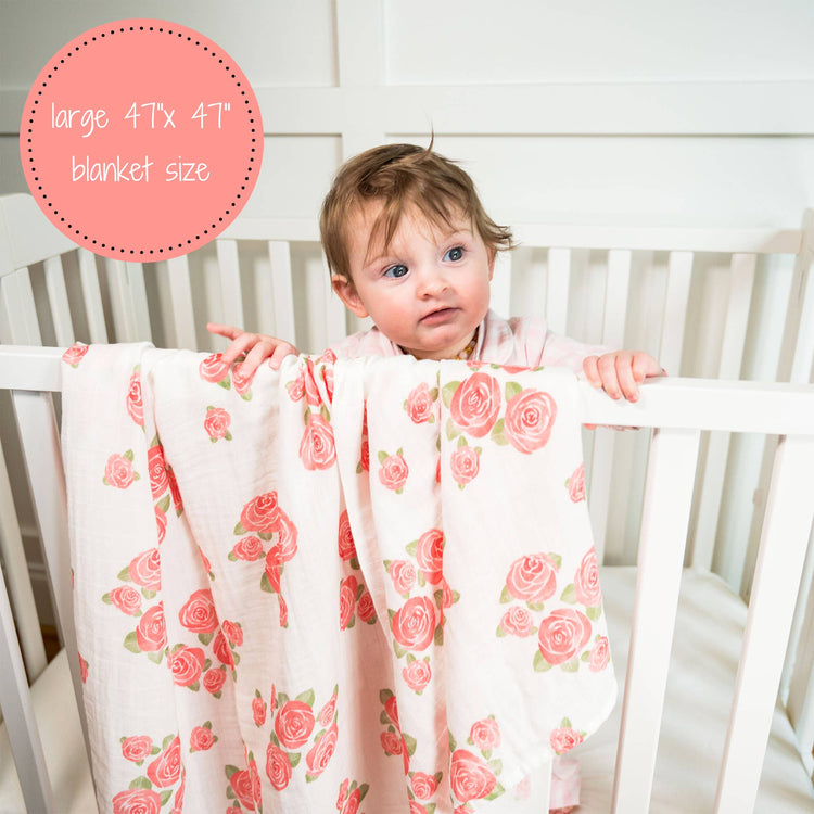 Blooming Elegance Baby Muslin Swaddle Blanket