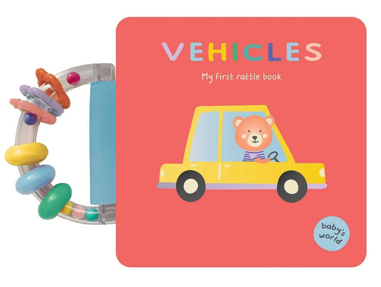 Vehicles: My First Rattle Book – Interactive Board Book with Rattle Handle