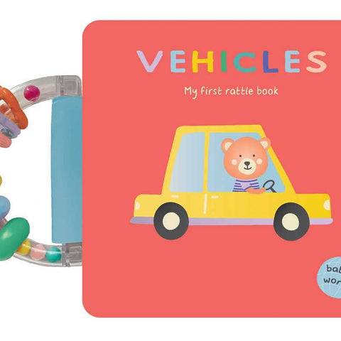 Vehicles: My First Rattle Book – Interactive Board Book with Rattle Handle