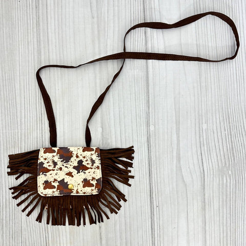 Cowhide Fringe Purse