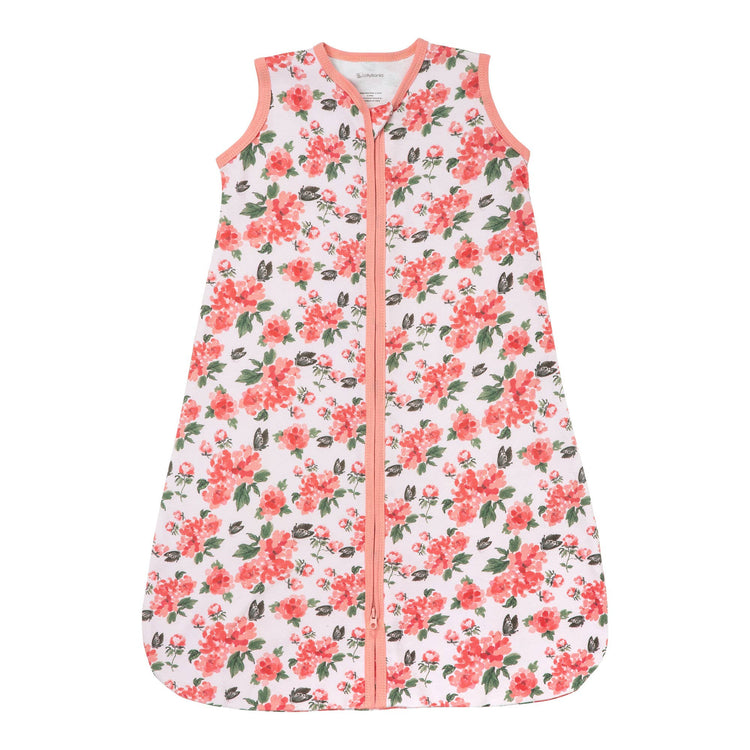 Pink Peony Baby Sleep Sack 100% Organic Cotton: 6-12M