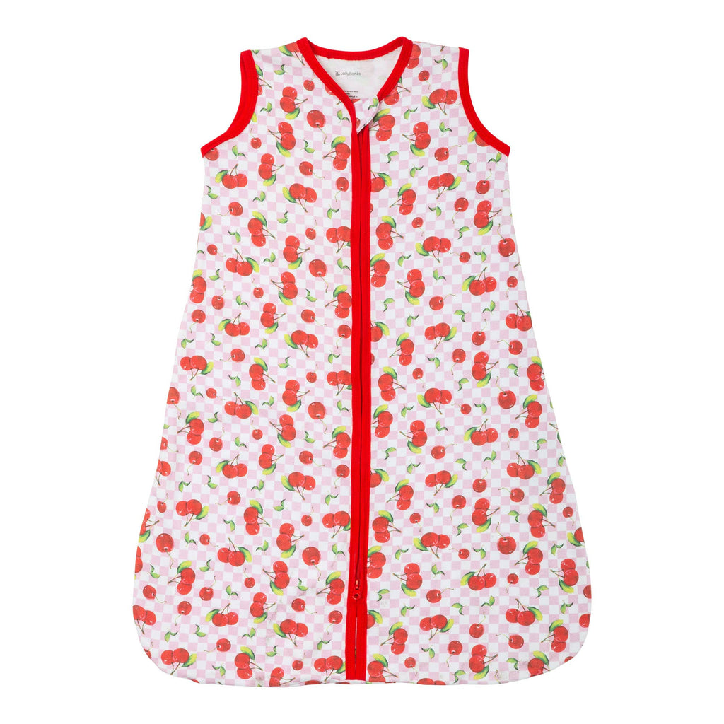Cherry on Top Baby Sleep Sack, 100% Organic Cotton: 6-12M