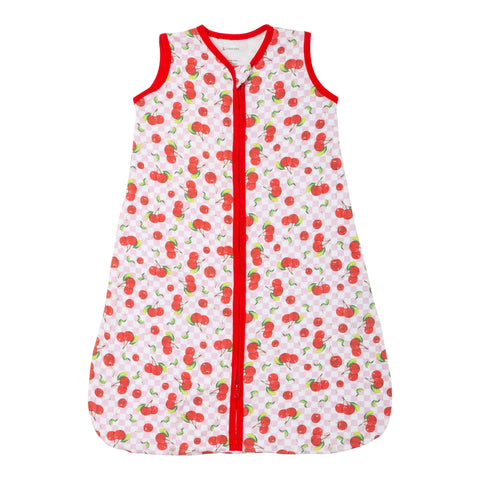 Cherry on Top Baby Sleep Sack, 100% Organic Cotton: 6-12M