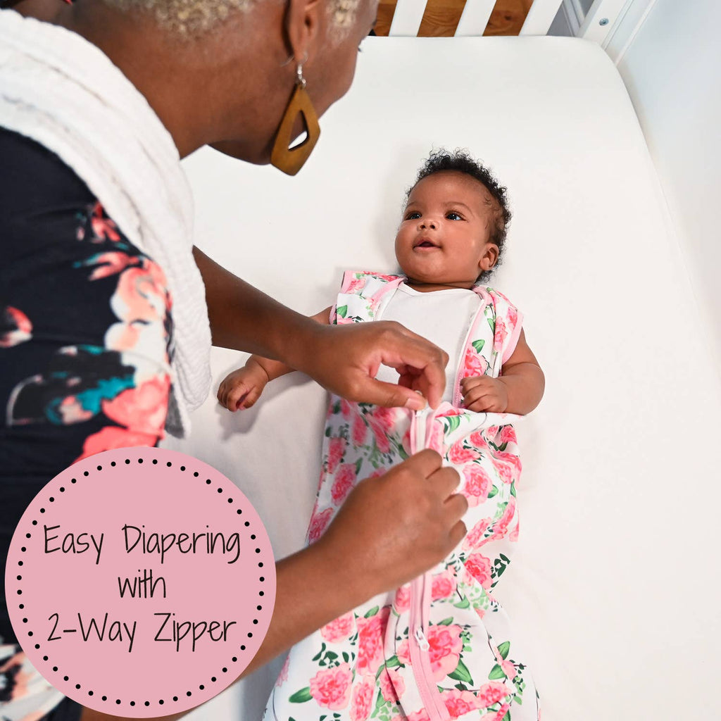 Live Life in Full Bloom Baby Sleep Sack, 100% Organic Cotton: 6-12M