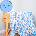 A Peony For Your Thoughts Baby Muslin Swaddle Blanket
