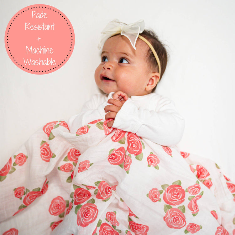 Blooming Elegance Baby Muslin Swaddle Blanket