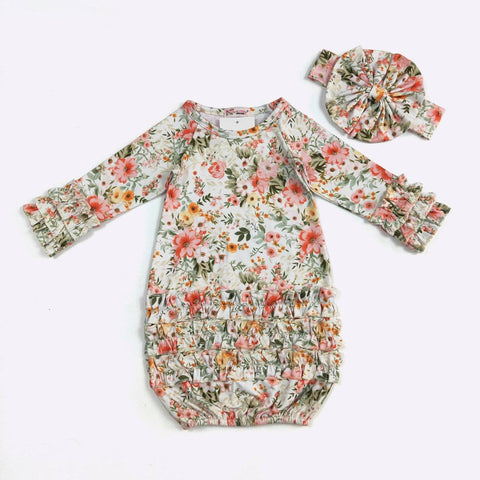 Peach Antique Baby Gown