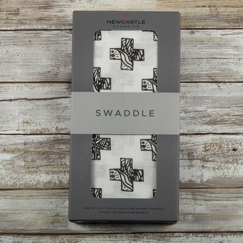 Nordic Stamp Bamboo Muslin Swaddle