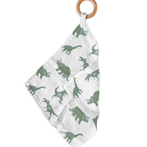Granite Green Dinosaurs Cotton Teether