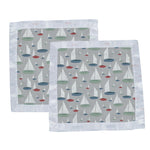 Marina Sailboats Bamboo Blankie 2 Pack
