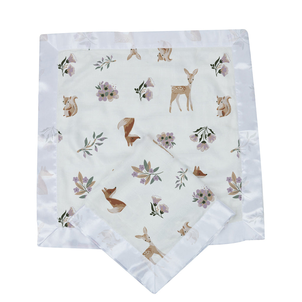 Sierra Fox and Deer Cotton Muslin Blankie 2 Pack
