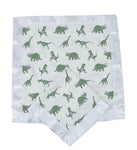 Granite Green Dinosaurs Cotton Blankie 2 Pack