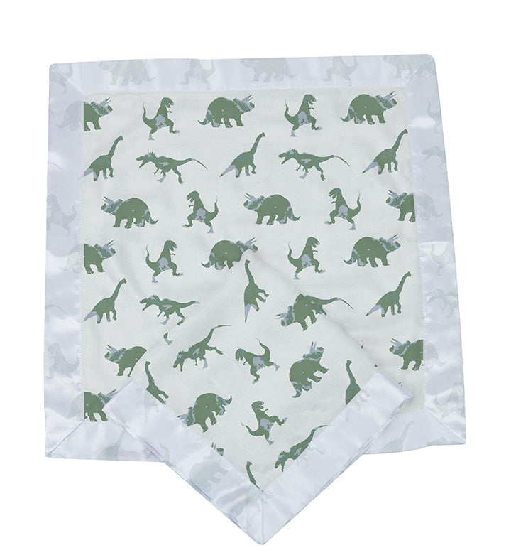 Granite Green Dinosaurs Cotton Blankie 2 Pack