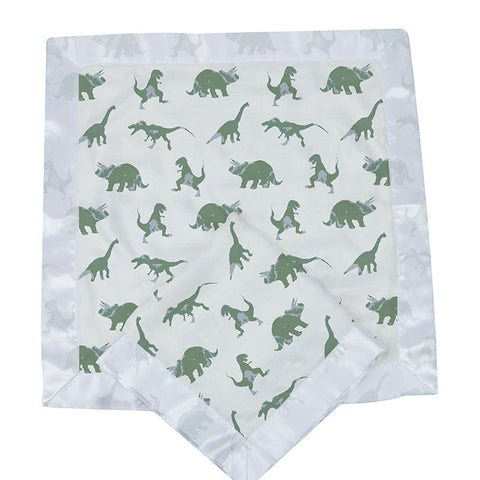Granite Green Dinosaurs Cotton Blankie 2 Pack