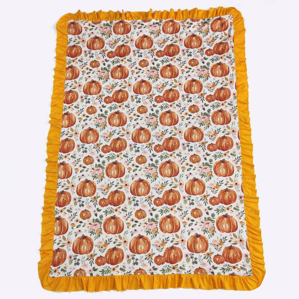Watercolor Pumpkin Blanket
