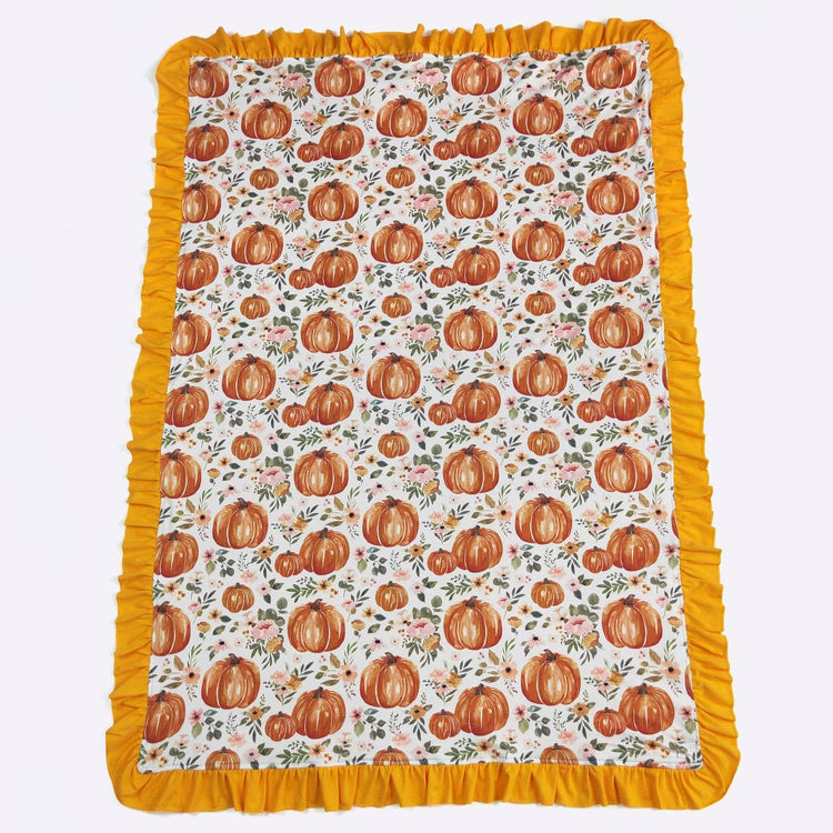 Watercolor Pumpkin Blanket