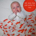 Truckin' On Baby Muslin Swaddle Blanket