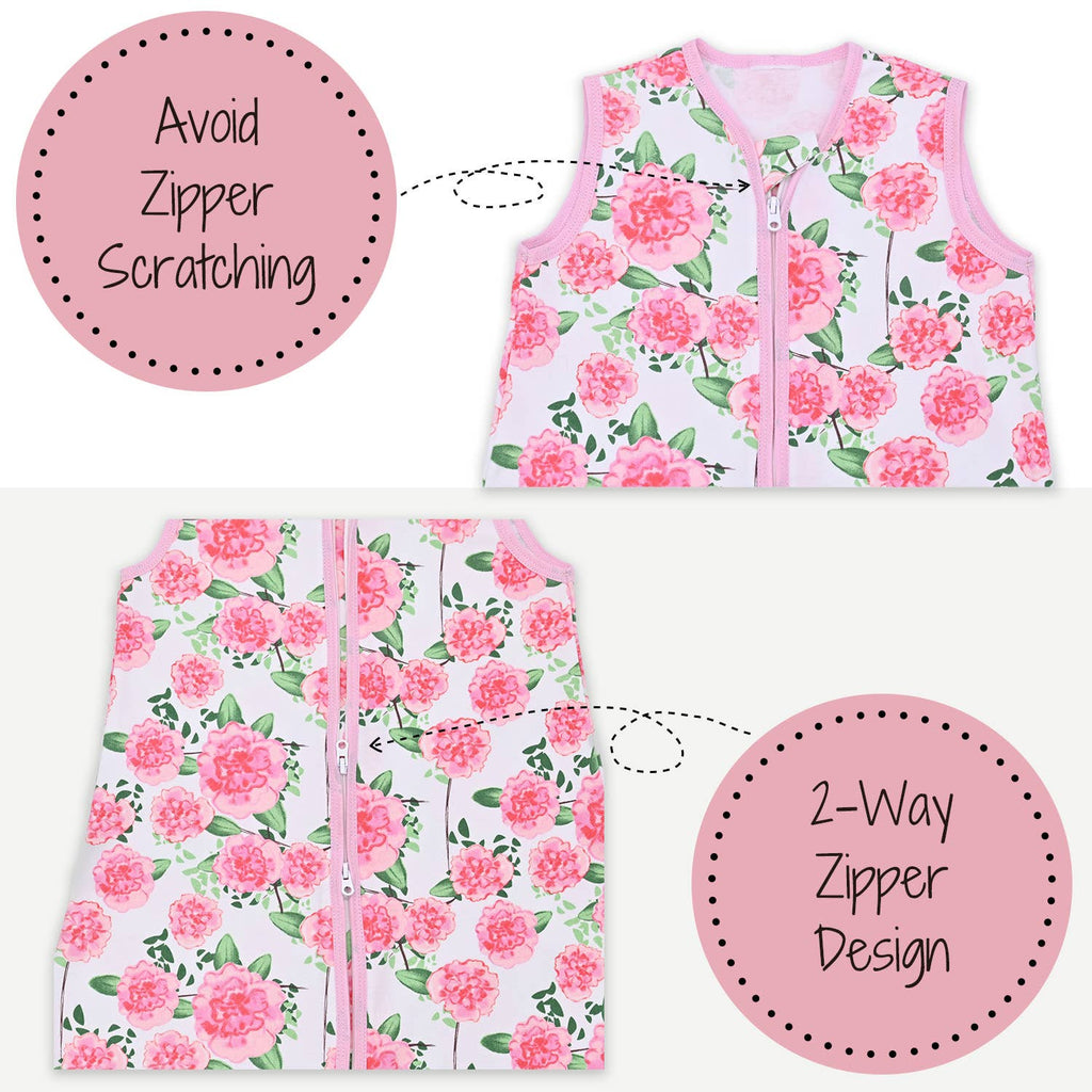 Live Life in Full Bloom Baby Sleep Sack, 100% Organic Cotton: 6-12M