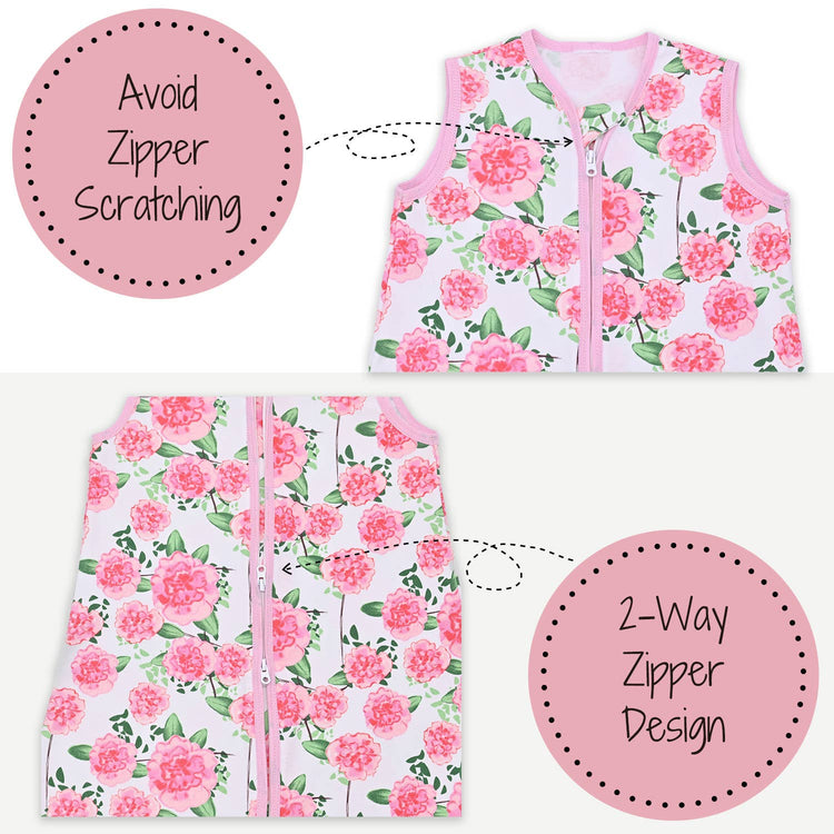 Live Life in Full Bloom Baby Sleep Sack, 100% Organic Cotton: 6-12M