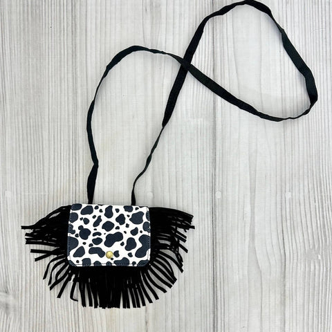 Cow Fringe Purse