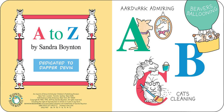 A to Z: Sandra Boynton’s Silly ABC Board Book – A Delightful Alphabet Adventure for Babies &Toddlers