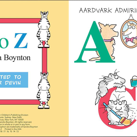 A to Z: Sandra Boynton’s Silly ABC Board Book – A Delightful Alphabet Adventure for Babies &Toddlers
