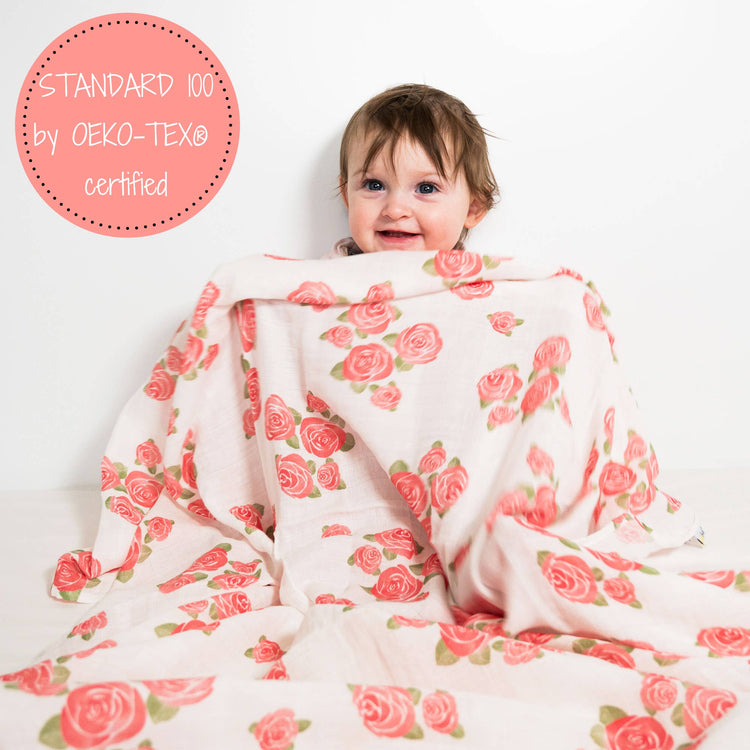 Blooming Elegance Baby Muslin Swaddle Blanket